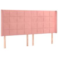 Hoofdbord LED 163x16x78/88 cm fluweel roze - thumbnail
