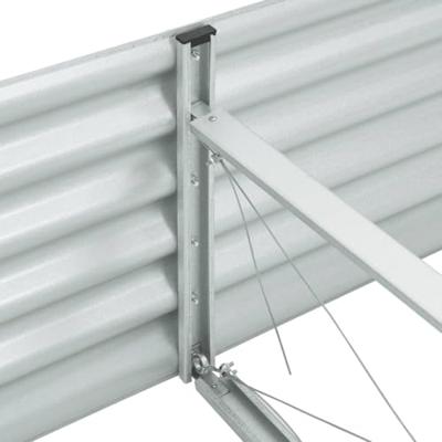 Plantenbak verhoogd 320x80x44 cm gegalvaniseerd staal zilver Plantenbak verhoogd 320x80x44 cm gegalvaniseerd staal zilver