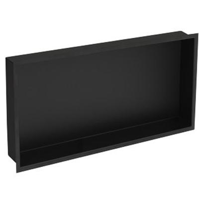 Inbouwnis Plieger Inbox Wand Met Flens 60x30x7.5cm Waterproof Zwart