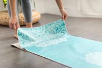 Yoga Design Lab Yogamat Handdoek - Mandala Turkoois - thumbnail