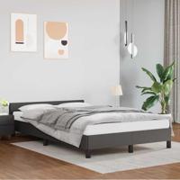 Bedframe met hoofdeinde zonder matras 120x200 cm grijs - thumbnail