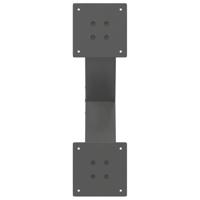 Salontafelpoten 2 st X-vormig 50x(30-31) cm staal antraciet - thumbnail