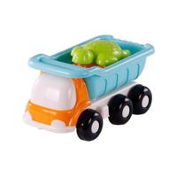 Cavallino strand kiepwagen met 4 zandvormen blauw - thumbnail