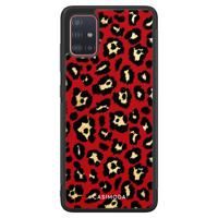Samsung Galaxy A51 hoesje - Luipaard rood - thumbnail