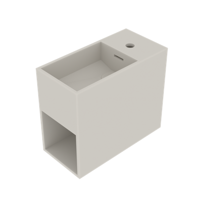 Wastafel Ideavit Solidwash 45x22x38 cm Solid Surface Mat Wit Wastafel Ideavit Solidwash 45x22x38 cm Solid Surface Mat Wit