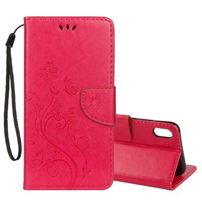 Reliëf Butterfly patroon horizontale Flip lederen draagtas met kaartsleuf & houder & portemonnee & Lanyard voor iPhone XR (magenta) Reliëf Butterfly patroon horizontale Flip lederen draagtas met kaartsleuf & houder & portemonnee & Lanyard voor iPhone XR (magenta)