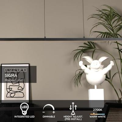 Lucide SIGMA - Hanglamp - LED Dimb. - 1x36W 2700K - Zwart