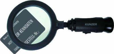 Kunzer 7LL01 Vergrootglas Met LED-verlichting Lensgrootte: (Ø) 90 mm Zwart Kunzer 7LL01 Vergrootglas Met LED-verlichting Lensgrootte: (Ø) 90 mm Zwart