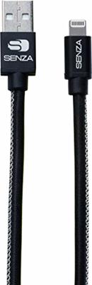 Senza Premium Leather Charge/Sync Cable Lightning 1.5m Black