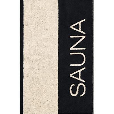 Cawö Cawö Saunahanddoek 6221 Natur Schwarz 80x200