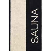 Cawö Cawö Saunahanddoek 6221 Natur Schwarz 80x200 - thumbnail