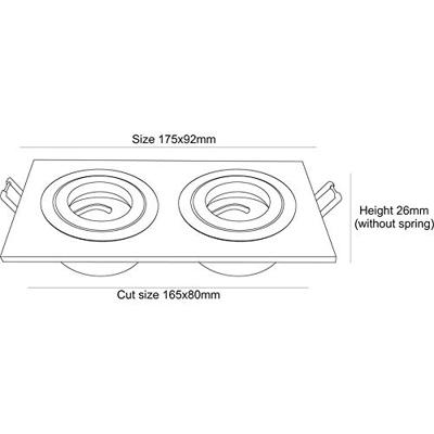 Deko Light Einbauring 175 GU5.3 111821 Plafondinbouwring LED, Halogeen GU5.3, MR16 50 W Zilver