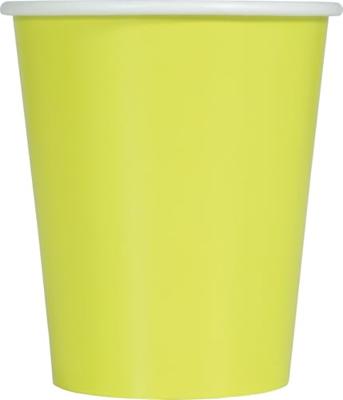 Neon Gele Bekers 240ml (6st)