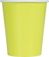 Neon Gele Bekers 240ml (6st) - thumbnail