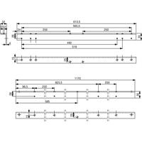 dormakaba hoekconsole-set - GSR/BG Contur - vlak - zilver - thumbnail
