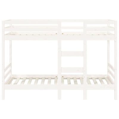 Stapelbed massief grenenhout wit 90x200 cm