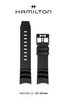 Horlogeband Hamilton H600.000.123 / H690.000.123 Rubber Zwart 22mm - thumbnail
