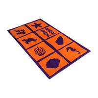 Vossen Vossen Strandlaken sea animals 100x180 orange - thumbnail