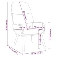 Relaxstoel fluweel crèmewit - thumbnail