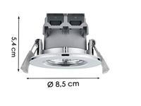 Trio Badkamer inbouwspotZagros met led rond chroom - 650710106 - thumbnail