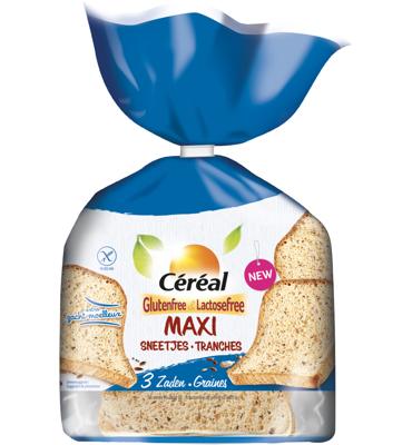 Cereal Maxi 3 zadenbrood gluten- en lactosevrij 350 Gram Cereal Maxi 3 zadenbrood gluten- en lactosevrij 350 Gram