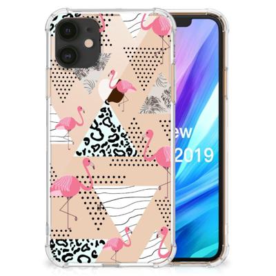 Apple iPhone 11 Case Anti-shock Flamingo Triangle Apple iPhone 11 Case Anti-shock Flamingo Triangle