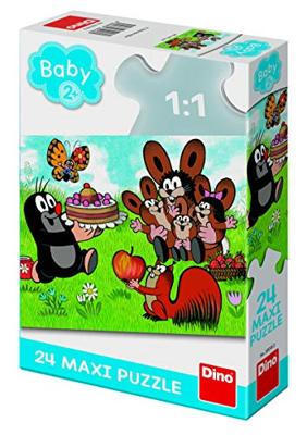 DinoToys Dino puzzel - baby: vloerpuzzel molletje is jarig - 24 maxi stukjes