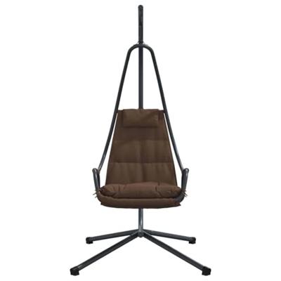 VidaXL Hangende ei-stoel koffiebruin 94 x 107 x 196,5 cm staal