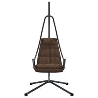VidaXL Hangende ei-stoel koffiebruin 94 x 107 x 196,5 cm staal - thumbnail