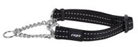 Rogz For Dogs snake halfslip halsband zwart - thumbnail