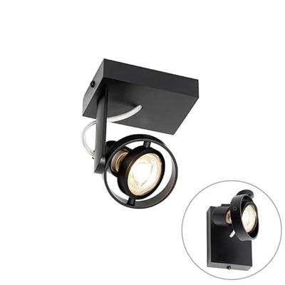 QAZQA Moderne spot zwart - Master 50