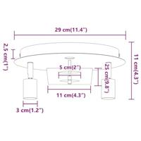 VidaXL Plafondspot nikkel 29 x 29 x 11 cm staal en glas - thumbnail