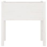 Plantenbakken 2 st 70x31x70 cm massief grenenhout wit - thumbnail