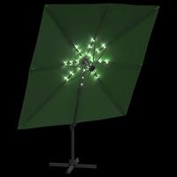 VidaXL Zweefparasol met led-verlichting 400x300 cm groen - thumbnail