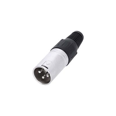 Adam Hall XLR 3p kabeldeel Male zilver Adam Hall XLR 3p kabeldeel Male zilver