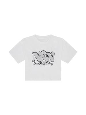 Nik&Nik Meisjes t-shirt - Dance - Off wit