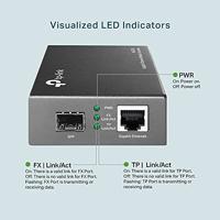 TP-Link MC220L netwerk media converter 1000 Mbit/s Multimode, Single-mode Zwart - thumbnail