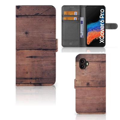 Samsung Galaxy Xcover 6 Pro | Book Style Case | Old Wood