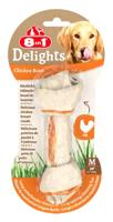 8in1 Delights Chicken, gezond hondenkauwbot met hoogwaardige kip gewikkeld in runderhuid, verschillende maten voor kleine, middelgrote en grote honden - thumbnail