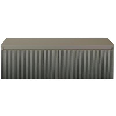 Frozen 3D Badmeubelset 140 cm - Greeplijst in Kleur - Inclusief Wastafelbovenblad Petrol Mat