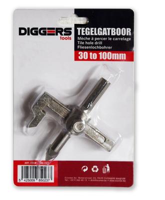 Diggers Tegelgatboor | 25-90 mm - DIG237 Diggers Tegelgatboor | 25-90 mm - DIG237