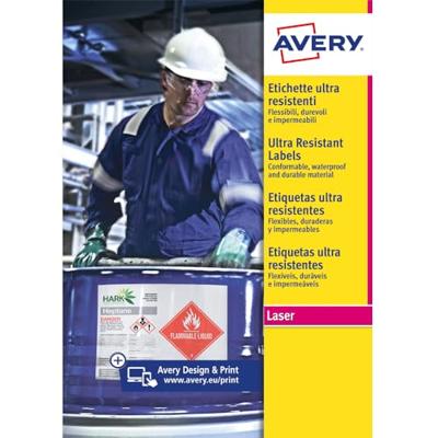 Avery-Zweckform L7916-10 Folie-etiketten 210 x 148 mm Polyethyleen folie Wit 20 stuk(s) Permanent hechtend Laser (kleur), Laser (zwart/wit), Kopiëren (kleur), - thumbnail