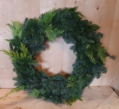 Kerstkrans Coniferen diverse Groot circa dia. 50 cm Warentuin Natuurlijk - Warentuin natuurlijk