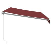 Luifel handmatig uittrekbaar met LED 350x250 cm bordeauxrood - thumbnail