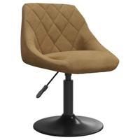 Eetkamerstoelen draaibaar 6 st fluweel bruin - thumbnail