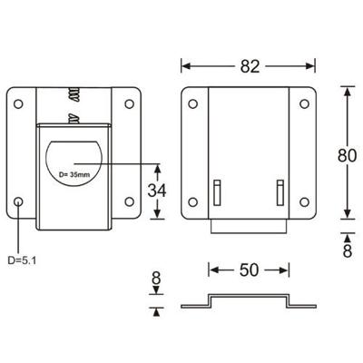 Adam Hall 16540 Sliding latch