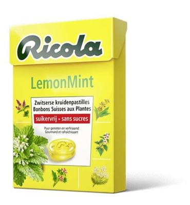 Ricola LemonMint Kruidenpastilles Suikervrij Ricola LemonMint Kruidenpastilles Suikervrij