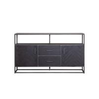 Eleonora Dressoir 'Hudson' 160cm, Acaciahout visgraat, kleur zwart - thumbnail