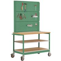 Manuflex MW2011.6011 Mobiele werkbank model 3 met Geolied luchtfilter multiplex afdekplaat 30 mm bxdxh 1135 x 590 x 810 mm - thumbnail