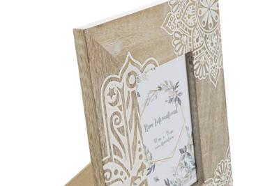 Fotolijsten DKD Home Decor Bruin Hout Plastic Mangohout Indiaas 20 x 2 x 25,5 cm